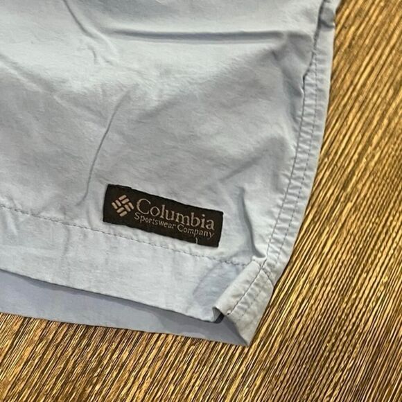 Columbia Vintage Mens Nylon Hiking Shorts High Rise Elastic Waist Blue Size M - Picture 2 of 7
